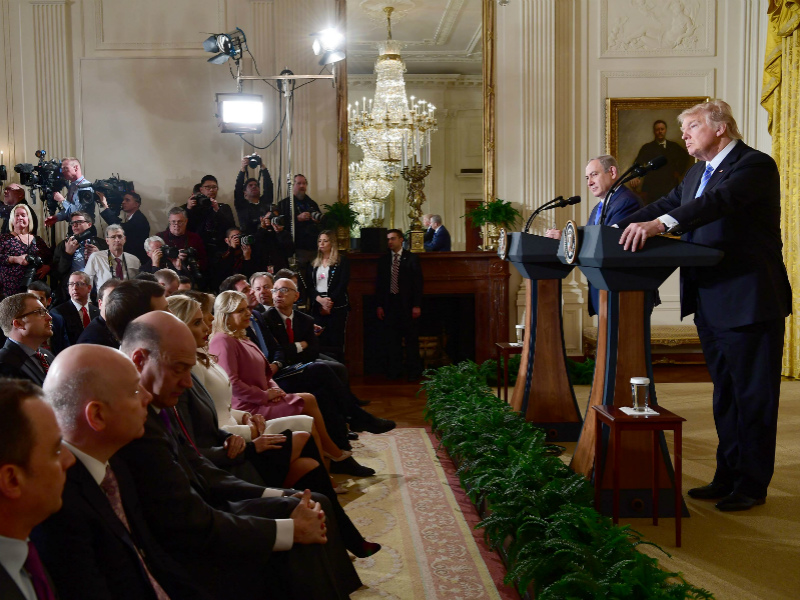 PM Netanyahu and US Pres. Trump at the White House